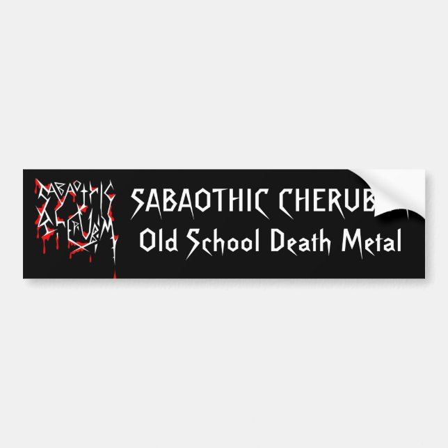Sabaothic Cherubim "Old School Death Metal" Bumper Sticker (Front)