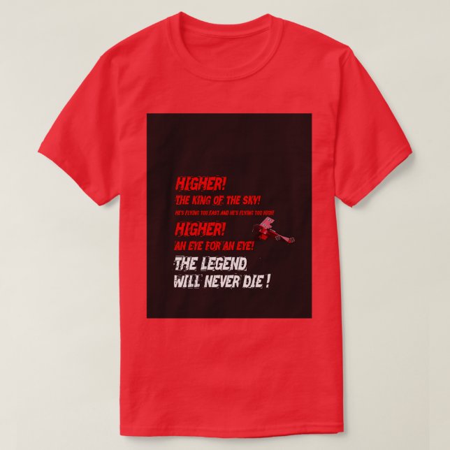 Sabaton The Red Baron Lyric Design Graphic  T-Shirt (Design Front)