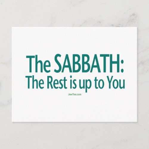 Sabbath The Rest Is Up To You Postcard