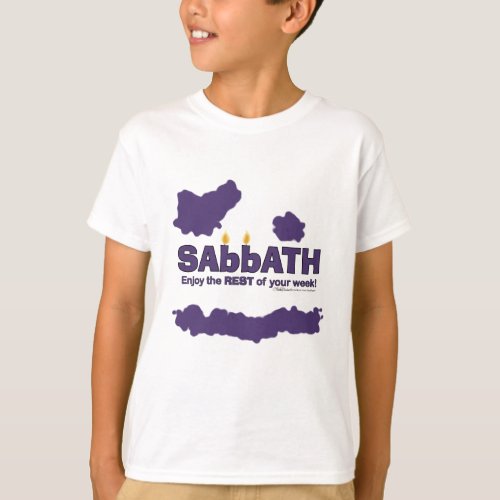 Sabbath with Candles_ Enjoy the REST of Your Week T_Shirt