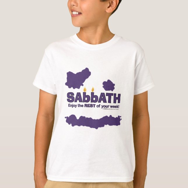 Sabbath with Candles- Enjoy the REST of Your Week T-Shirt (Front)