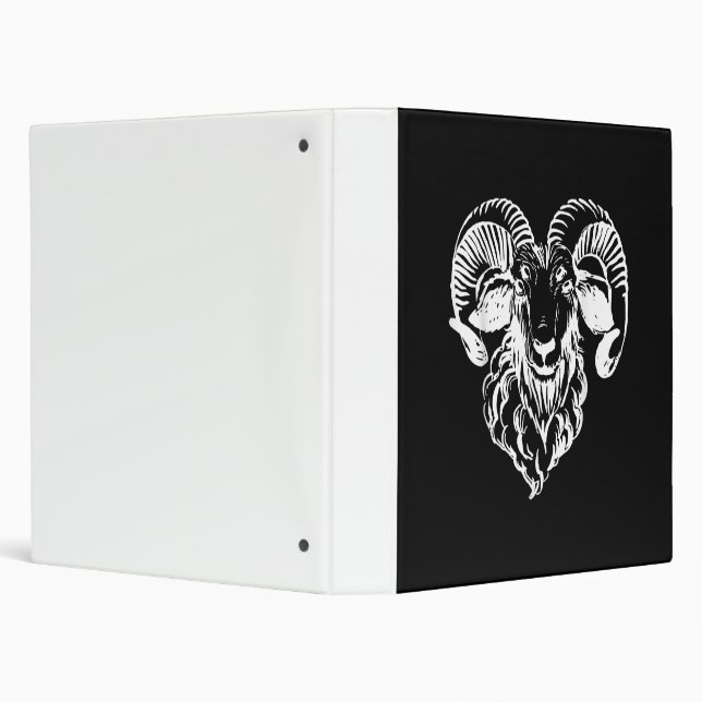 Sabbatic Baphomet Goat Evil Satanic 3 Ring Binder (Background)