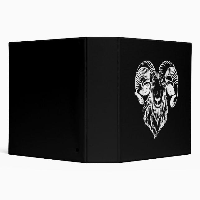 Sabbatic Baphomet Goat Evil Satanic 3 Ring Binder (Background)