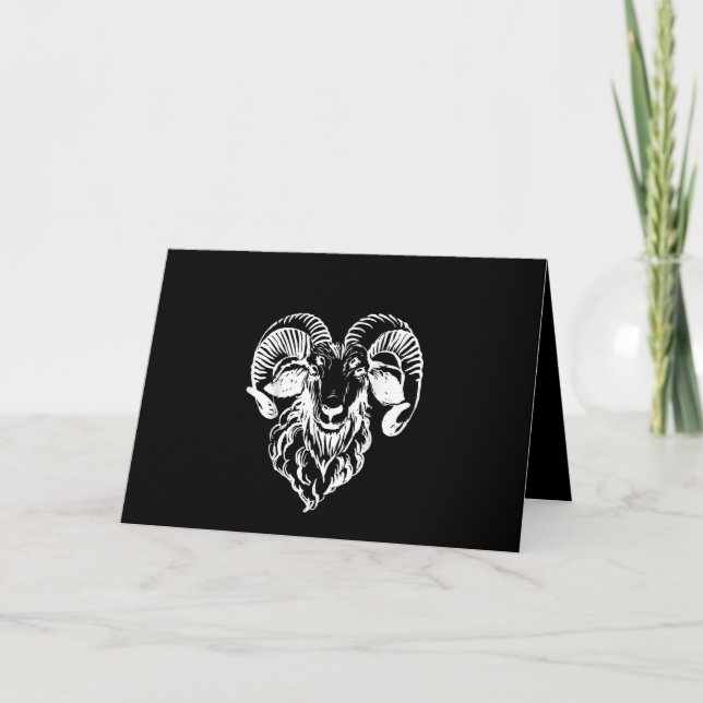 Sabbatic Baphomet Goat Evil Satanic Card (Front)