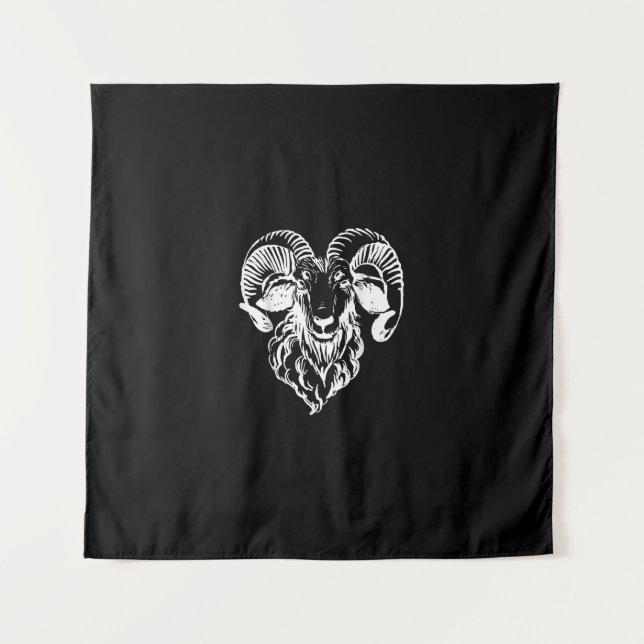 Sabbatic Baphomet Goat Evil Satanic Tapestry (Front)