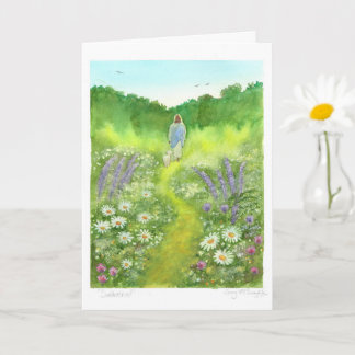 'Sabbatical' Watercolour Art Card, left blank Card