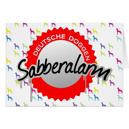 Sabberalarm Cards (Front Horizontal)