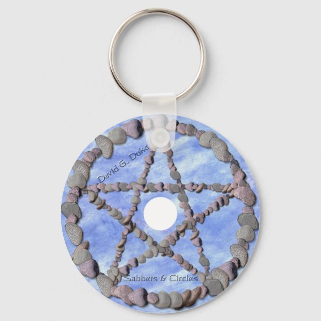 sabbets Disk Label Keychain (Front)