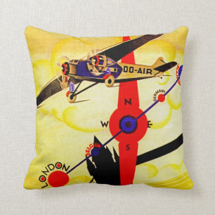 Sabena Art Deco Compass Throw Pillow