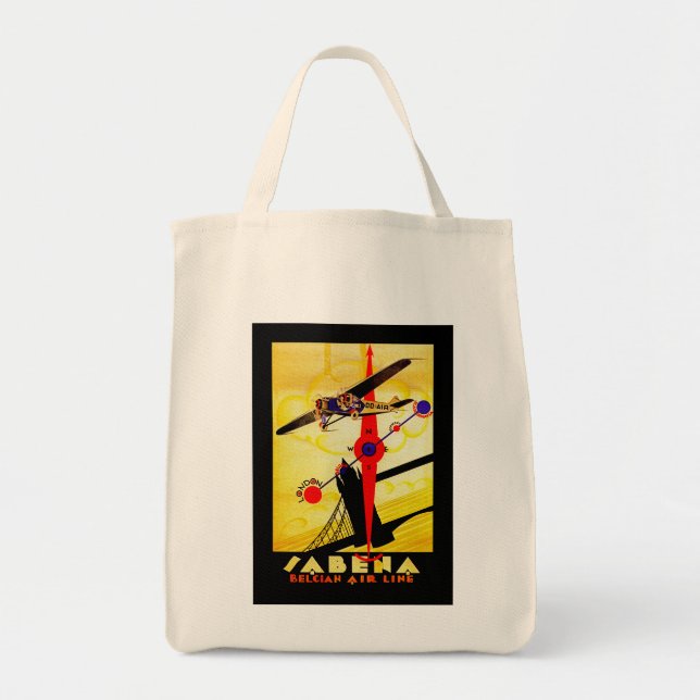 Sabena Art Deco Compass Tote Bag (Front)