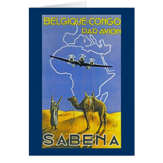 Sabena ~ Belgique Congo Cards (Front)