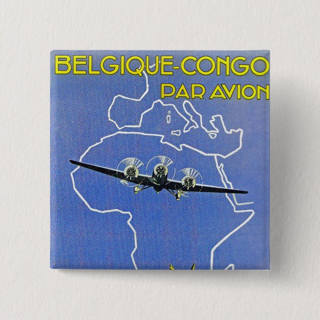 Sabena ~ Belgique Congo Pinback Button (Front)