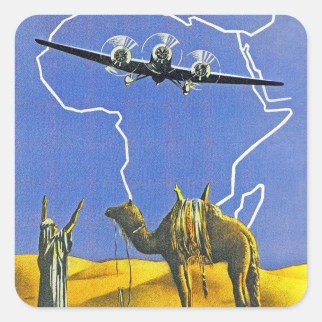 Sabena ~ Belgique Congo Square Sticker (Front)