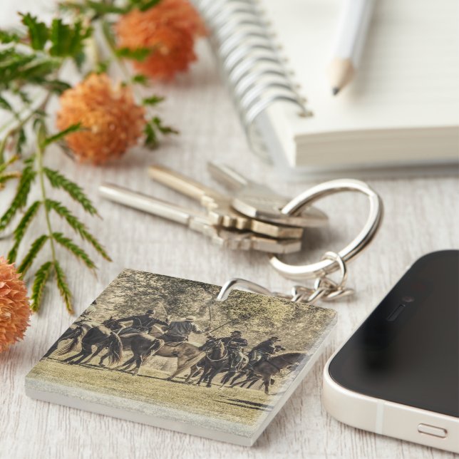 Saber Battle Keychain (Front Right)