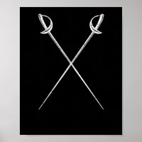 Large Stick Fighting Poster. Martial Arts Gift. Fencing Art. 