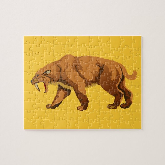Saber Tooth Cat Jigsaw Puzzle (Horizontal)