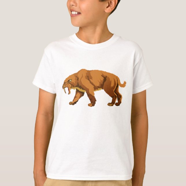 Saber Tooth Cat T-Shirt (Front)