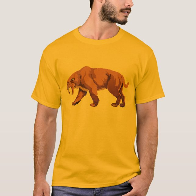 Saber Tooth Cat T-Shirt (Front)