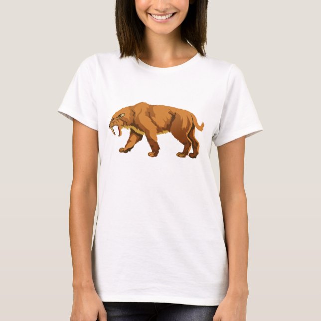 Saber Tooth Cat T-Shirt (Front)