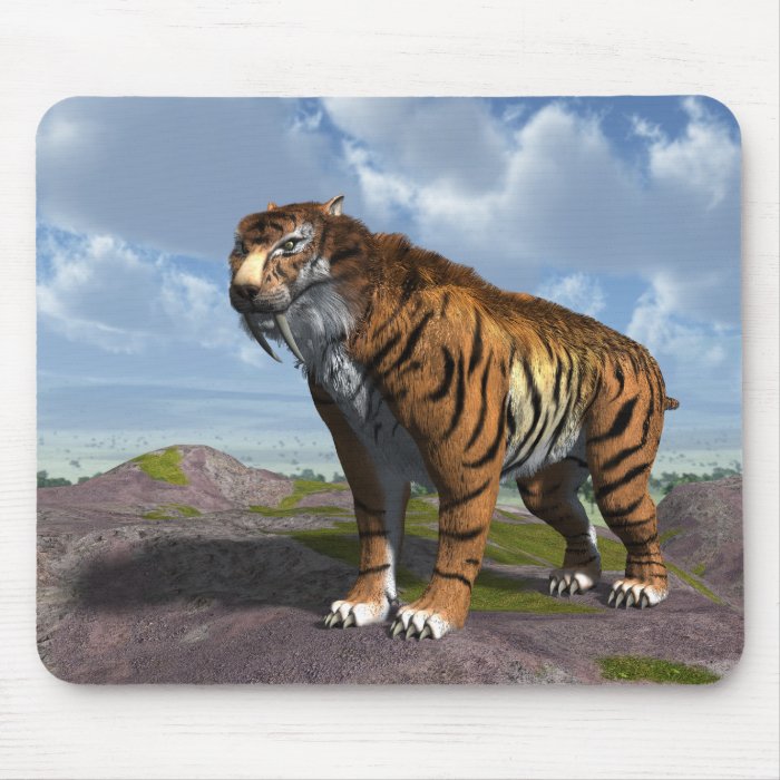 Saber Tooth Tiger Mouse Pad