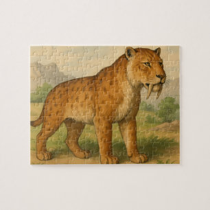 Saber-Tooth Tiger Natural History Kids Puzzle