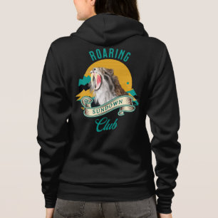Saber Tooth Tiger Roaring Sundown Club Hoodie