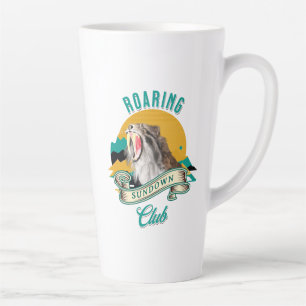 Saber Tooth Tiger Roaring Sundown Club Latte Mug