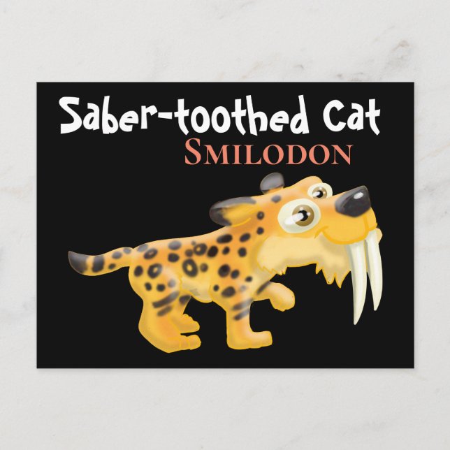 Saber-toothed Cat Postcard (Front)