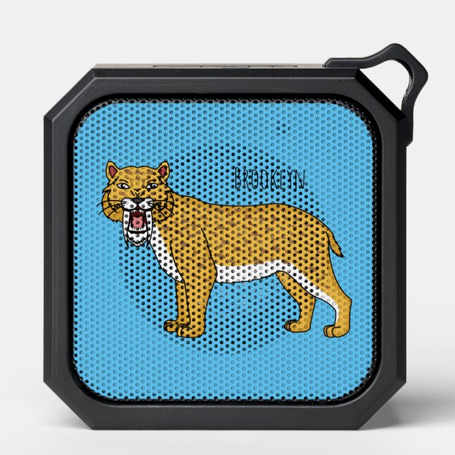 Saber-toothed tiger illustration bluetooth speaker (Front)