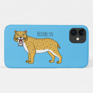 Saber-toothed tiger illustration iPhone 11 case