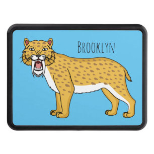 Saber-toothed tiger illustration hitch cover