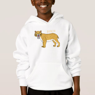 Saber-toothed tiger illustration hoodie