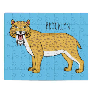 Saber-toothed tiger illustration jigsaw puzzle