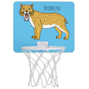 Saber-toothed tiger illustration mini basketball hoop