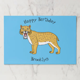 Saber-toothed tiger illustration  paper pad