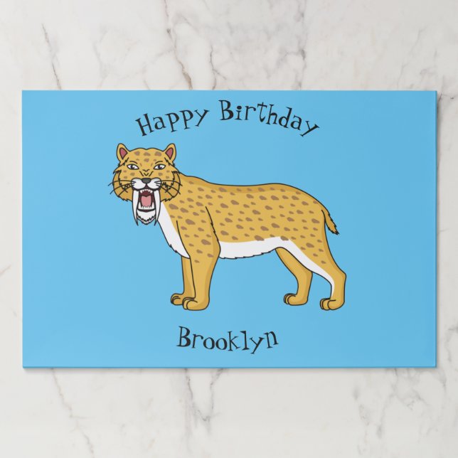 Saber-toothed tiger illustration  paper pad (Front)