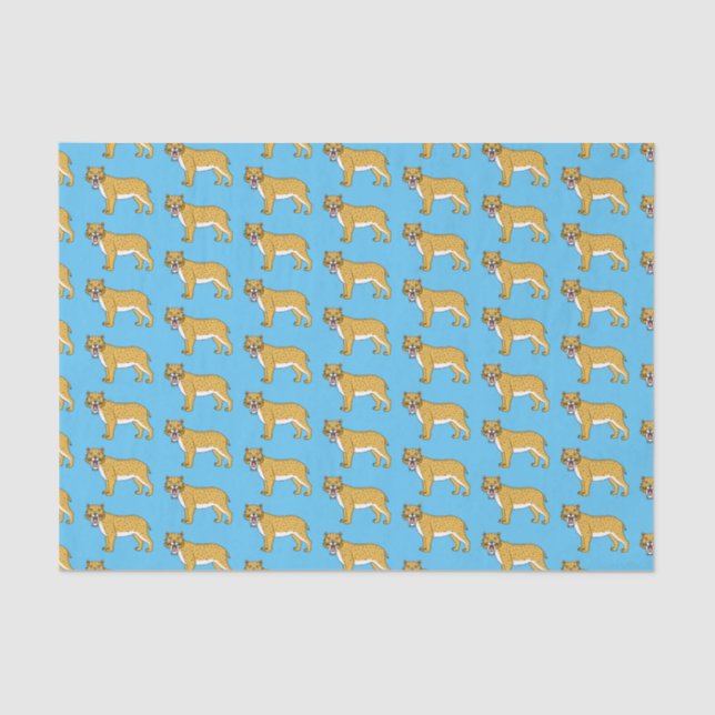 Saber-toothed tiger illustration tissue paper (Front)