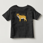 Saber-toothed tiger illustration toddler t-shirt