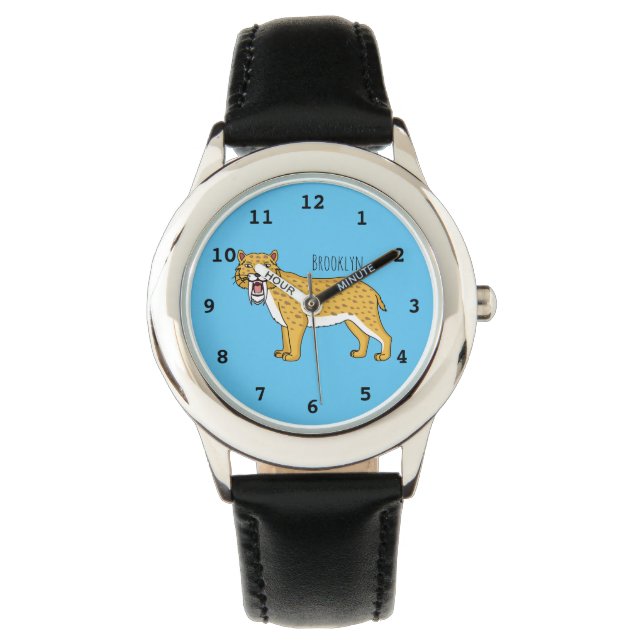 Saber-toothed tiger illustration watch (Front)