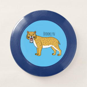 Saber-toothed tiger illustration Wham-O frisbee