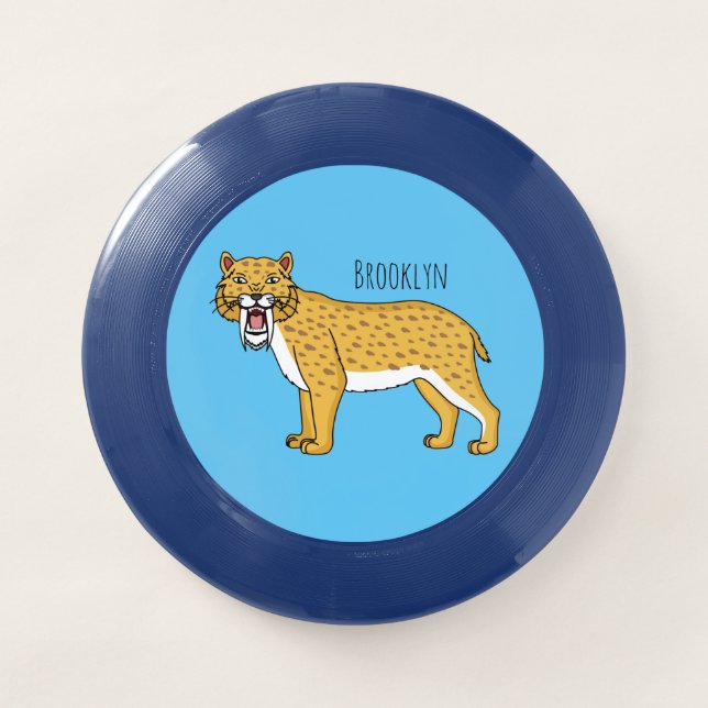 Saber-toothed tiger illustration Wham-O frisbee (Front)