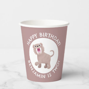 Saber Toothed Tiger Smilodon personalized birthday Paper Cups