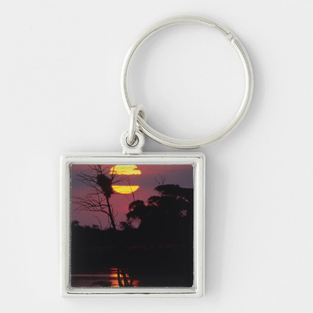 Sabi River At Sunset, Kruger National Park Keychain (Front)