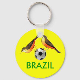 Sabia with ball Brasil futebol lovers gifts Keychain