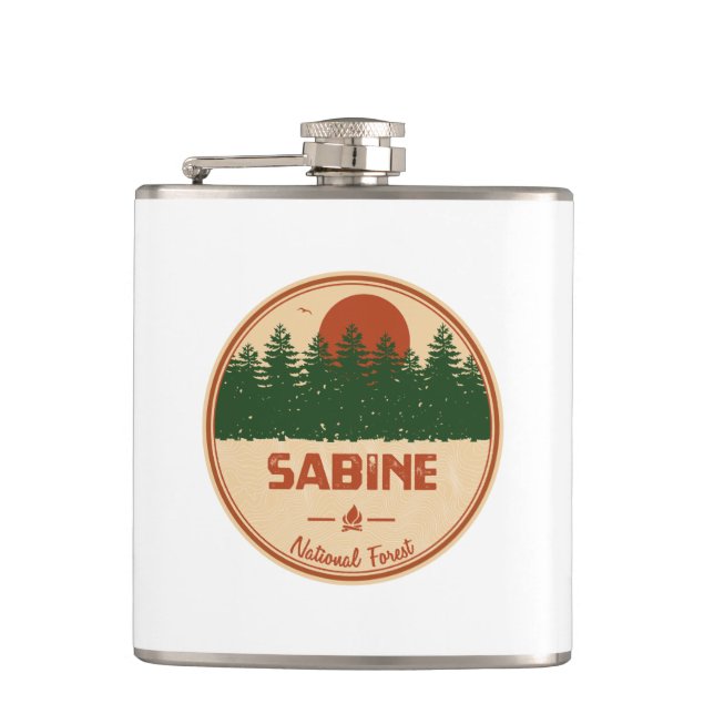 Sabine National Forest Flask (Front)