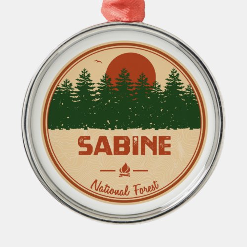 Sabine National Forest Metal Ornament