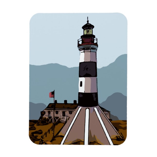 SABINE PASS LIGHTHOUSE MAGNET (Vertical)