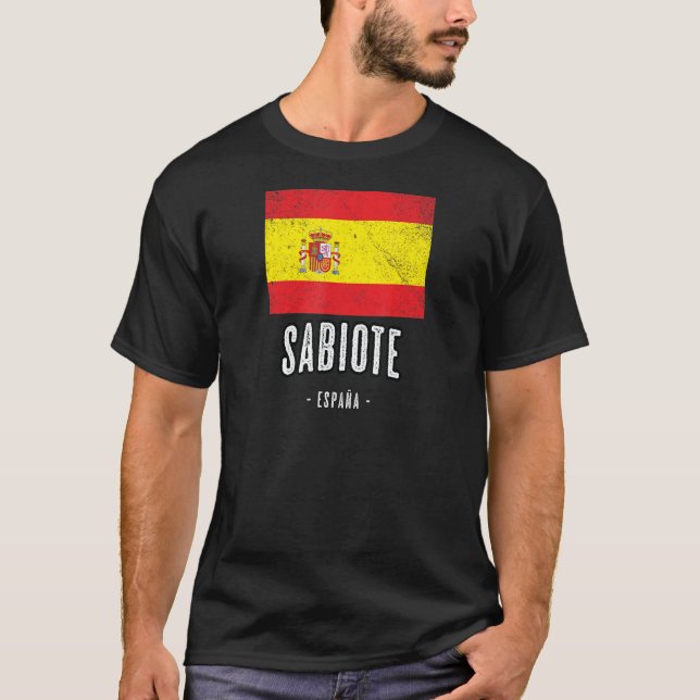 Sabiote Spain ES Flag City   Bandera Ropa T-Shirt (Front)