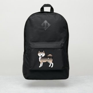 Sable Alaskan Malamute Cute Cartoon Dog Port Authority® Backpack