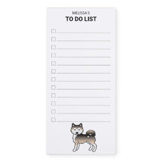 Sable Alaskan Malamute Dog To Do List Magnetic Notepad